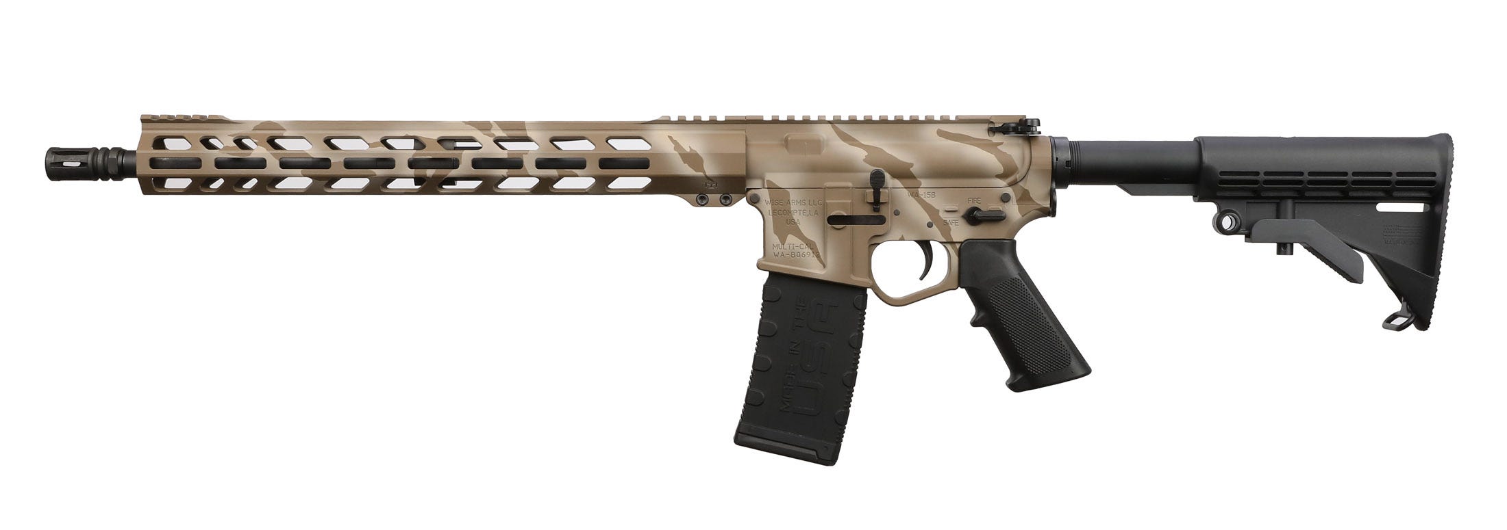 Wise Arms WA-15B Tiger Stripe FDE 5.56 / .223 Rem 16" Barrel 30-Rounds