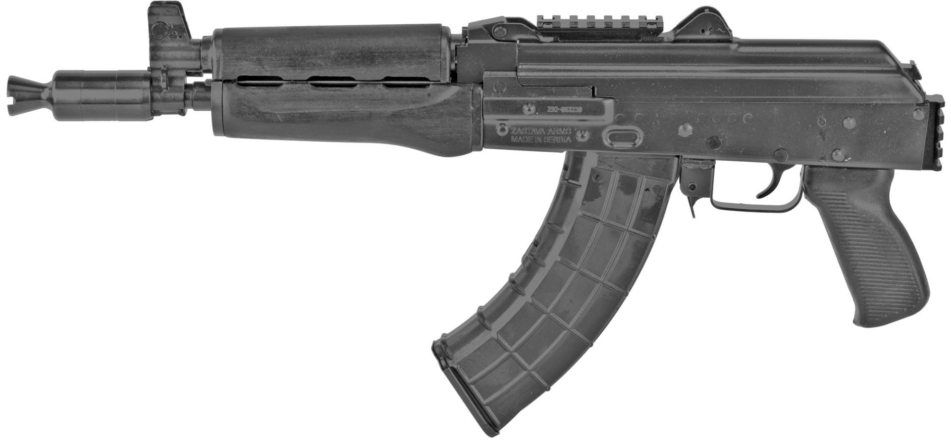 Zastava USA ZPAP92 AK Pistol 7.62 X 39 10" Barrel 30-Rounds Optics Ready Rail - Image 2